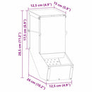 vidaXL Nyúl Etető Olajzöld 12,5 x 26 x 28,5 cm Hidegen Hengerelt Acél