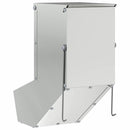 vidaXL Nyúl Etető Ezüst 12,5 x 26 x 28,5 cm Horganyzott acél