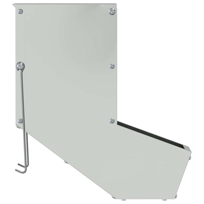 vidaXL Nyúl Etető Ezüst 12,5 x 26 x 28,5 cm Horganyzott acél