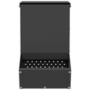 vidaXL Nyúl Etető Fekete 17,5 x 26 x 28,5 cm Hidegen Hengerelt Acél