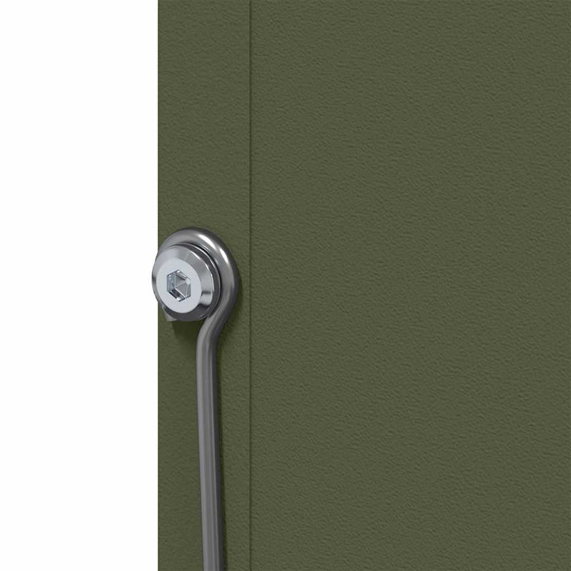 vidaXL Nyúl Etető Olajzöld 17,5 x 26 x 28,5 cm Hidegen Hengerelt Acél