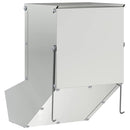 vidaXL Nyúl Etető Ezüst 17,5 x 26 x 28,5 cm Horganyzott acél