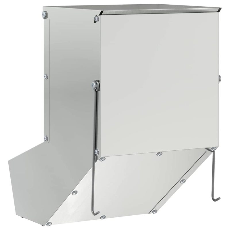 vidaXL Nyúl Etető Ezüst 17,5 x 26 x 28,5 cm Horganyzott acél