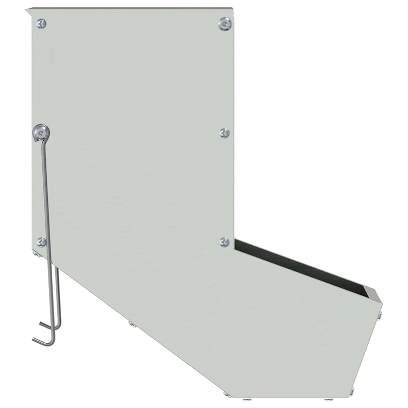 vidaXL Nyúl Etető Ezüst 17,5 x 26 x 28,5 cm Horganyzott acél