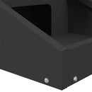 vidaXL Szarvas etető Fekete 28 x 30 x 80 cm Hidegen Hengerelt Acél