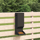 vidaXL Szarvas etető Fekete 28 x 30 x 80 cm Hidegen Hengerelt Acél