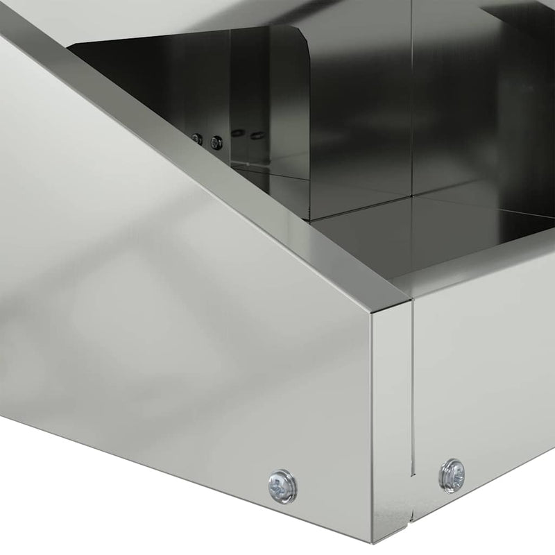 vidaXL Szarvas etető Ezüst 28 x 30 x 80 cm Horganyzott acél