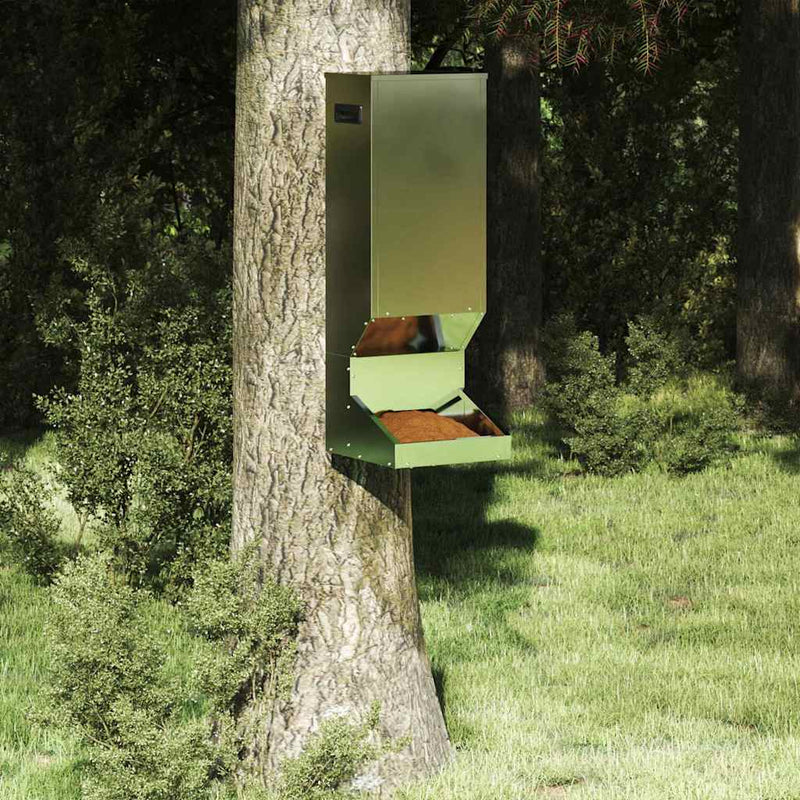 vidaXL Szarvas etető Ezüst 28 x 30 x 80 cm Horganyzott acél