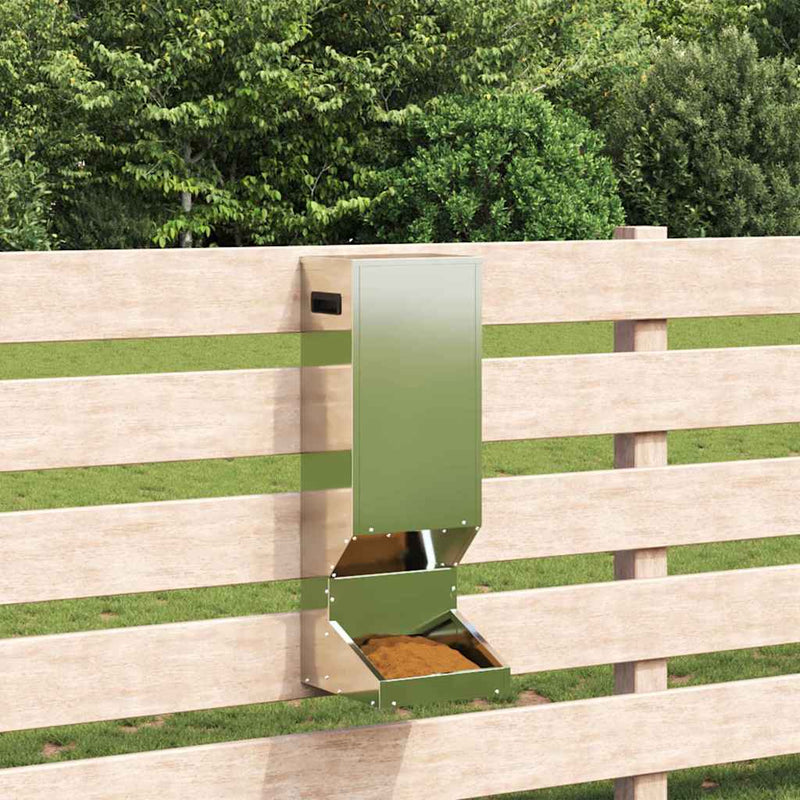 vidaXL Szarvas etető Ezüst 28 x 30 x 80 cm Horganyzott acél