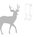 vidaXL Szarvas etető Ezüst 28 x 30 x 80 cm Horganyzott acél