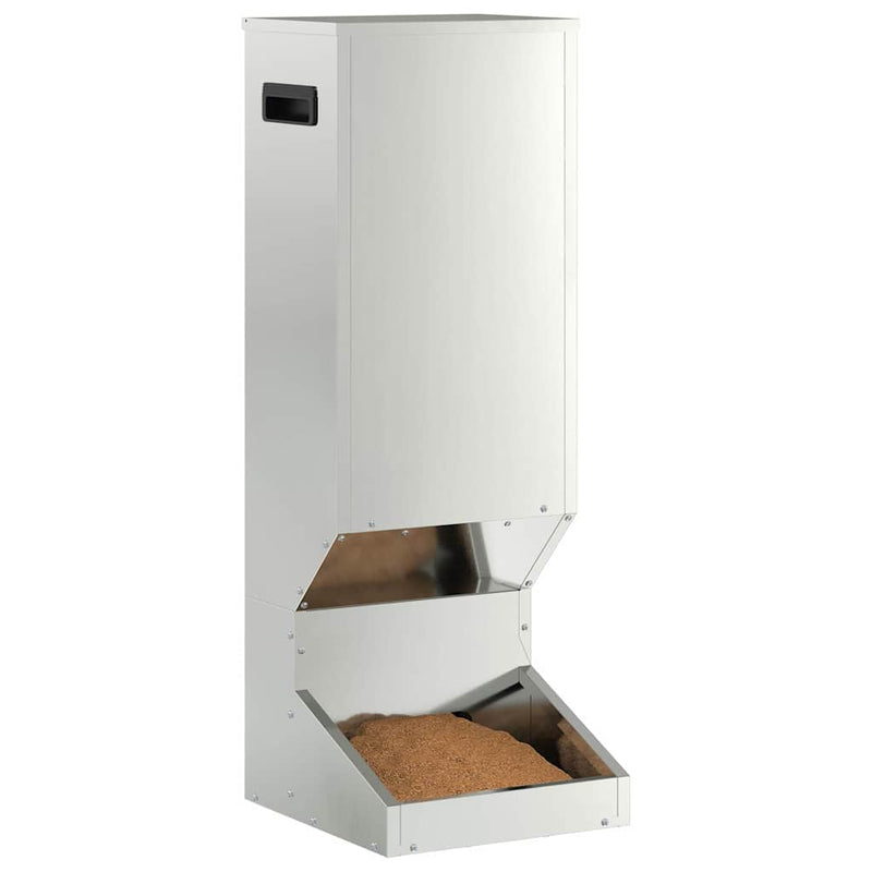 vidaXL Szarvas etető Ezüst 28 x 30 x 80 cm Horganyzott acél