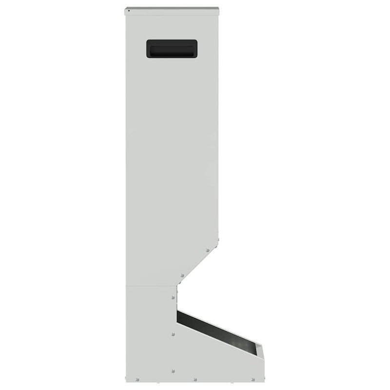 vidaXL Szarvas etető Ezüst 28 x 30 x 80 cm Horganyzott acél