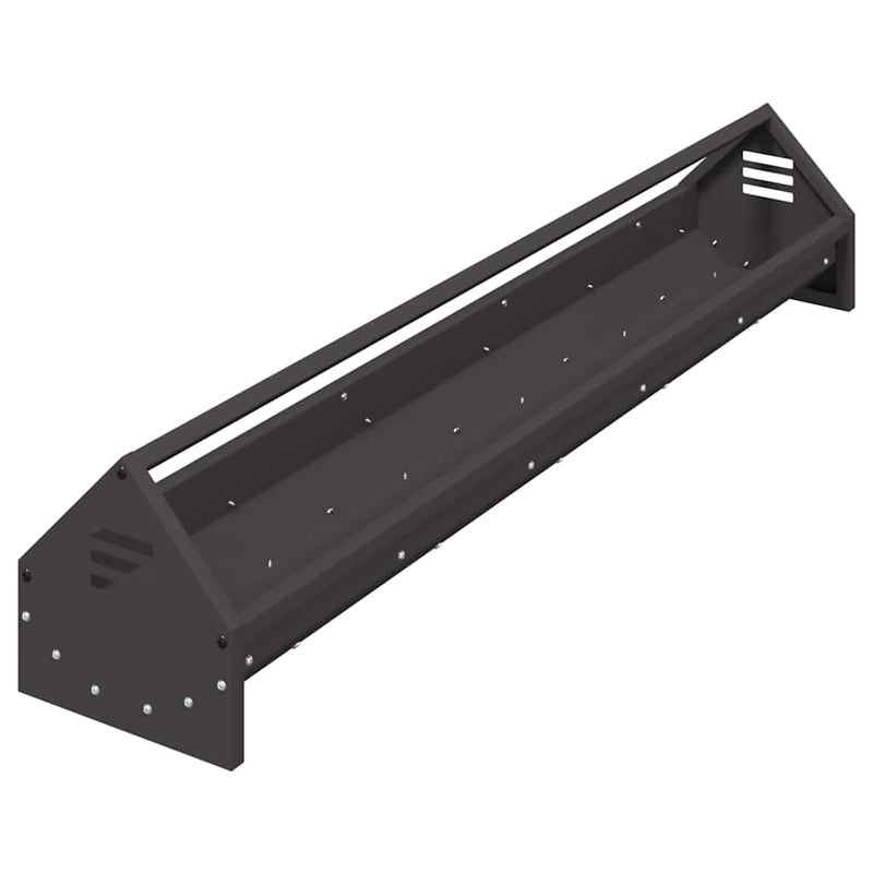 vidaXL Csirke Etető Tál Fekete 108 x 20,5 x 20 cm