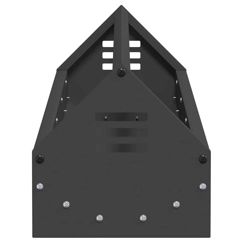 vidaXL Csirke Etető Tál Fekete 108 x 20,5 x 20 cm