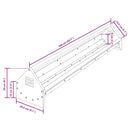 vidaXL Csirke Etető Tál Fekete 108 x 20,5 x 20 cm