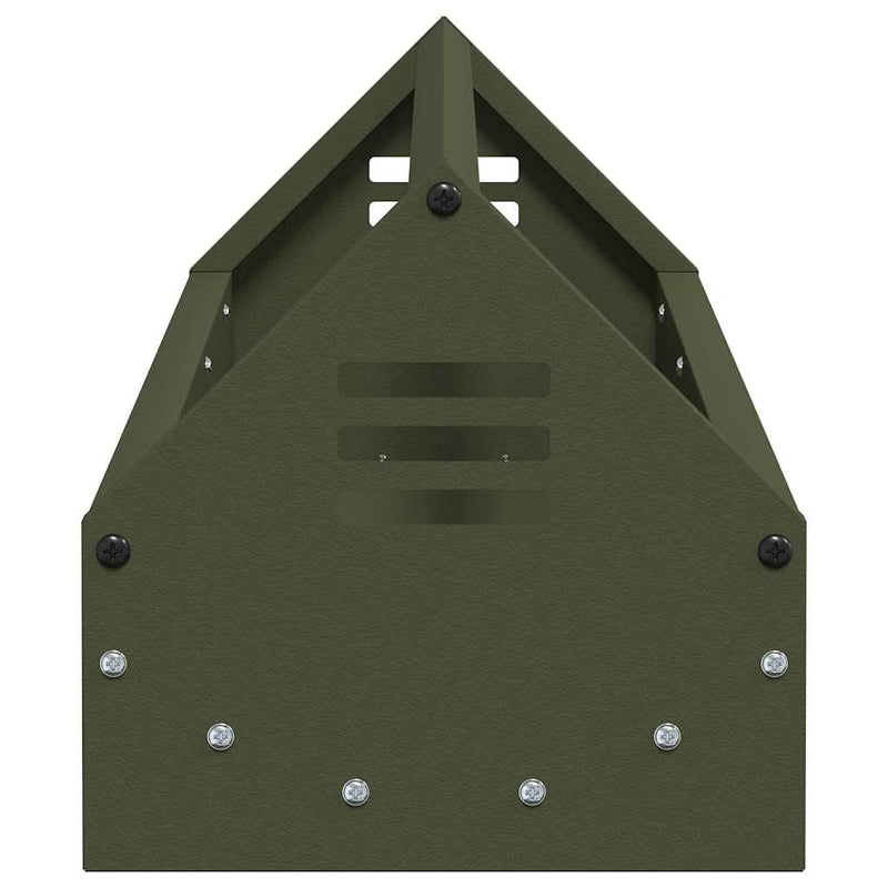 vidaXL Csirke Etető Tál Olajzöld 108 x 20,5 x 20 cm