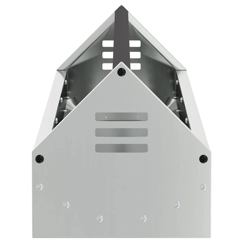 vidaXL Csirke Etető Tál Ezüst 108 x 20,5 x 20 cm Horganyzott acél