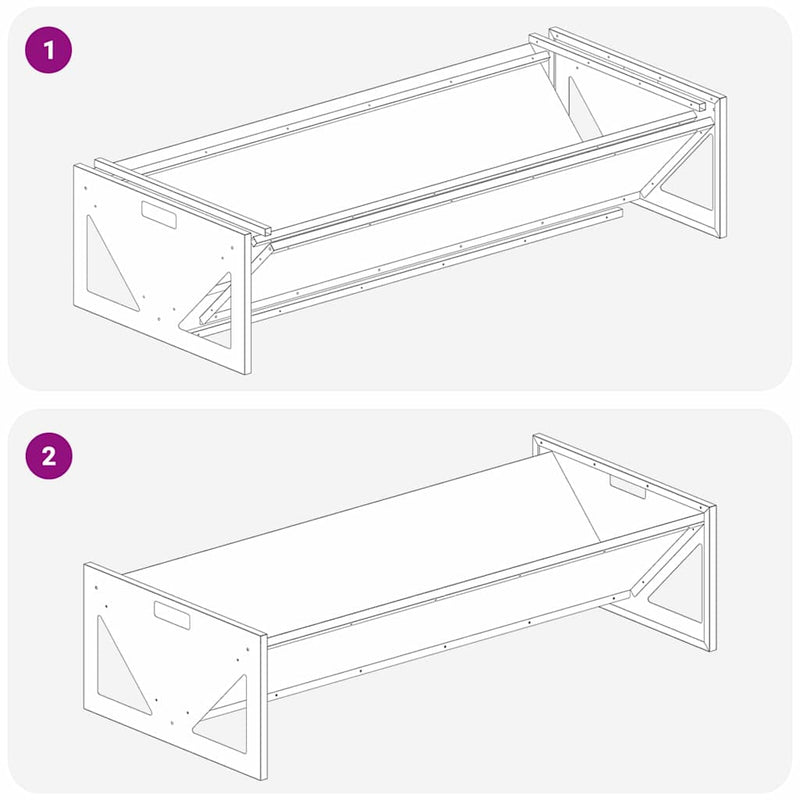 vidaXL Állattenyésztési takarmányzó Fekete 108 x 50 x 28 cm