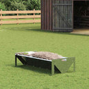 vidaXL Állattenyésztési takarmányzó Ezüst 108 x 50 x 28 cm