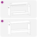 vidaXL Csirke Etető Tál Fekete 81 x 32 x 53,5 cm