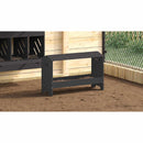vidaXL Csirke Etető Tál Fekete 81 x 32 x 53,5 cm