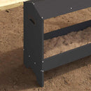 vidaXL Csirke Etető Tál Fekete 81 x 32 x 53,5 cm