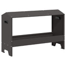 vidaXL Csirke Etető Tál Fekete 81 x 32 x 53,5 cm