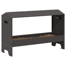 vidaXL Csirke Etető Tál Fekete 81 x 32 x 53,5 cm