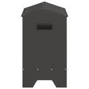 vidaXL Csirke Etető Tál Fekete 81 x 32 x 53,5 cm