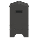 vidaXL Csirke Etető Tál Fekete 81 x 32 x 53,5 cm