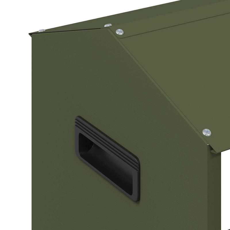 vidaXL Csirke Etető Tál Olajzöld 81 x 32 x 53,5 cm