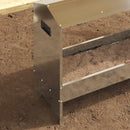 vidaXL Csirke Etető Tál Ezüst 81 x 32 x 53,5 cm Horganyzott acél