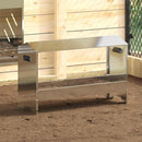 vidaXL Csirke Etető Tál Ezüst 81 x 32 x 53,5 cm Horganyzott acél