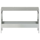 vidaXL Csirke Etető Tál Ezüst 81 x 32 x 53,5 cm Horganyzott acél