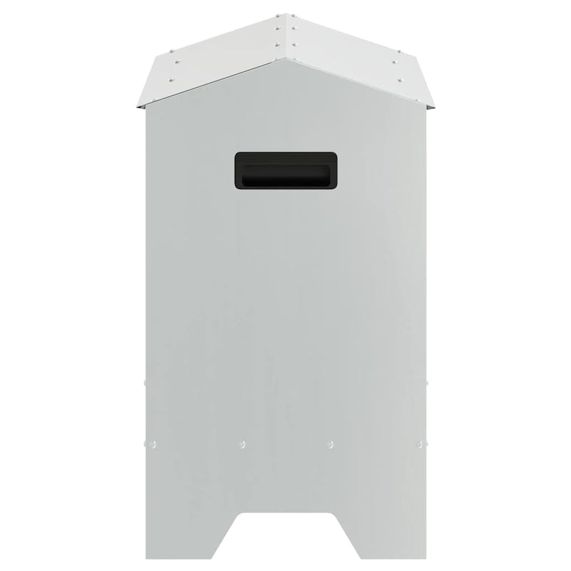 vidaXL Csirke Etető Tál Ezüst 81 x 32 x 53,5 cm Horganyzott acél