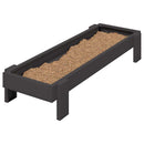 vidaXL Csirke Etető Tál Fekete 80 x 28 x 13.5 cm