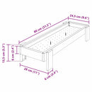vidaXL Csirke Etető Tál Fekete 80 x 28 x 13.5 cm