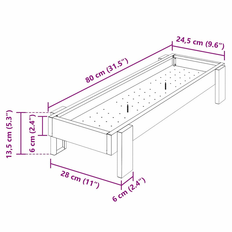 vidaXL Csirke Etető Tál Olajzöld 80 x 28 x 13.5 cm