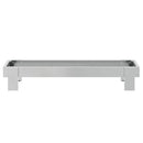 vidaXL Csirke Etető Tál Ezüst 80 x 28 x 13.5 cm Horganyzott acél
