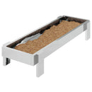 vidaXL Csirke Etető Tál Ezüst 80 x 28 x 13.5 cm Horganyzott acél