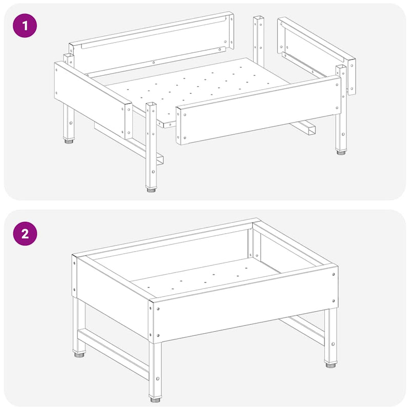 vidaXL Madár Etető Fekete 80 x 28 x 13.5 cm Hidegen Hengerelt Acél