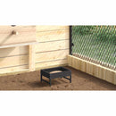 vidaXL Madár Etető Fekete 80 x 28 x 13.5 cm Hidegen Hengerelt Acél