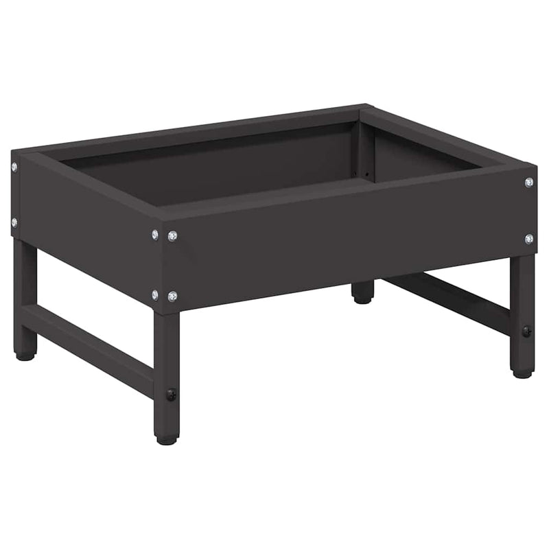 vidaXL Madár Etető Fekete 80 x 28 x 13.5 cm Hidegen Hengerelt Acél