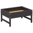 vidaXL Madár Etető Fekete 80 x 28 x 13.5 cm Hidegen Hengerelt Acél