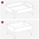 vidaXL Madár Etető Olajzöld 80 x 28 x 13.5 cm Hidegen Hengerelt Acél