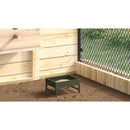 vidaXL Madár Etető Olajzöld 80 x 28 x 13.5 cm Hidegen Hengerelt Acél