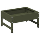 vidaXL Madár Etető Olajzöld 80 x 28 x 13.5 cm Hidegen Hengerelt Acél