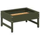 vidaXL Madár Etető Olajzöld 80 x 28 x 13.5 cm Hidegen Hengerelt Acél
