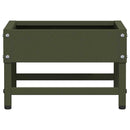 vidaXL Madár Etető Olajzöld 80 x 28 x 13.5 cm Hidegen Hengerelt Acél