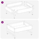 vidaXL Madár Etető Ezüst 80 x 28 x 13.5 cm Horganyzott acél